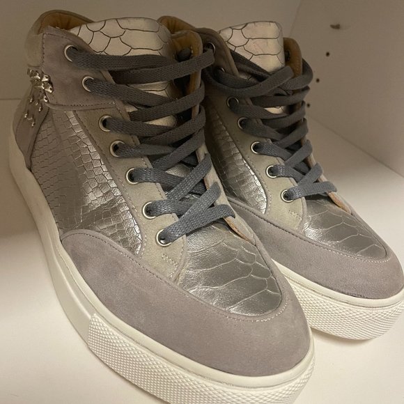 Silver Studded Platform Sneakers (37) - Picture 1 of 8
